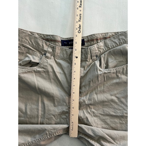 PD&C Mens Khaki Chino Shorts Tan Cotton Twill Size 34 PS9BFSTO - Picture 5 of 9